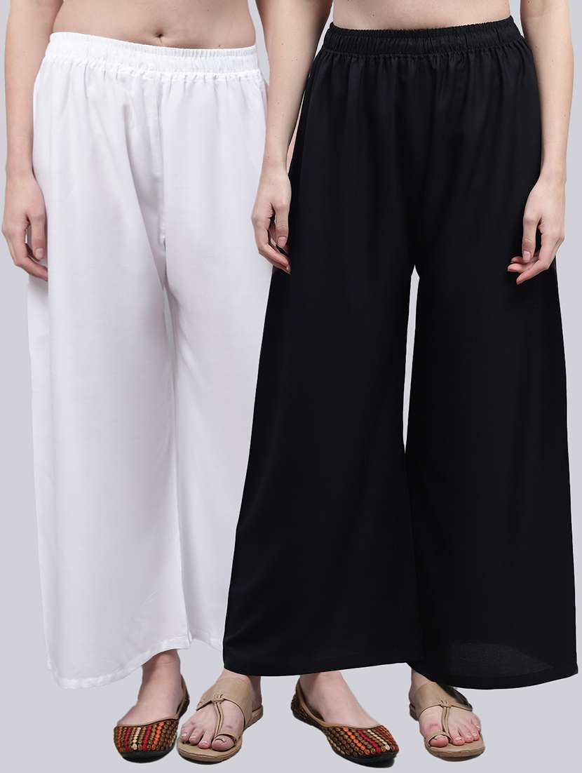 pack of 2 solid palazzo