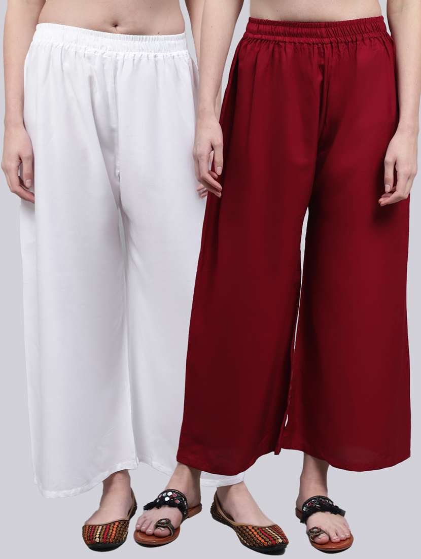 pack of 2 solid palazzo