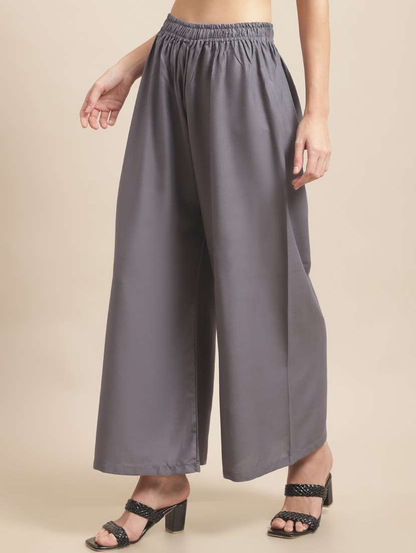 pack of 2 solid palazzos - 18566675 -  Standard Image - 4