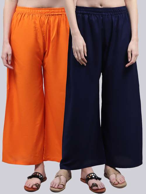pack of 2 solid palazzos - 18566676 - Standard Image - 0