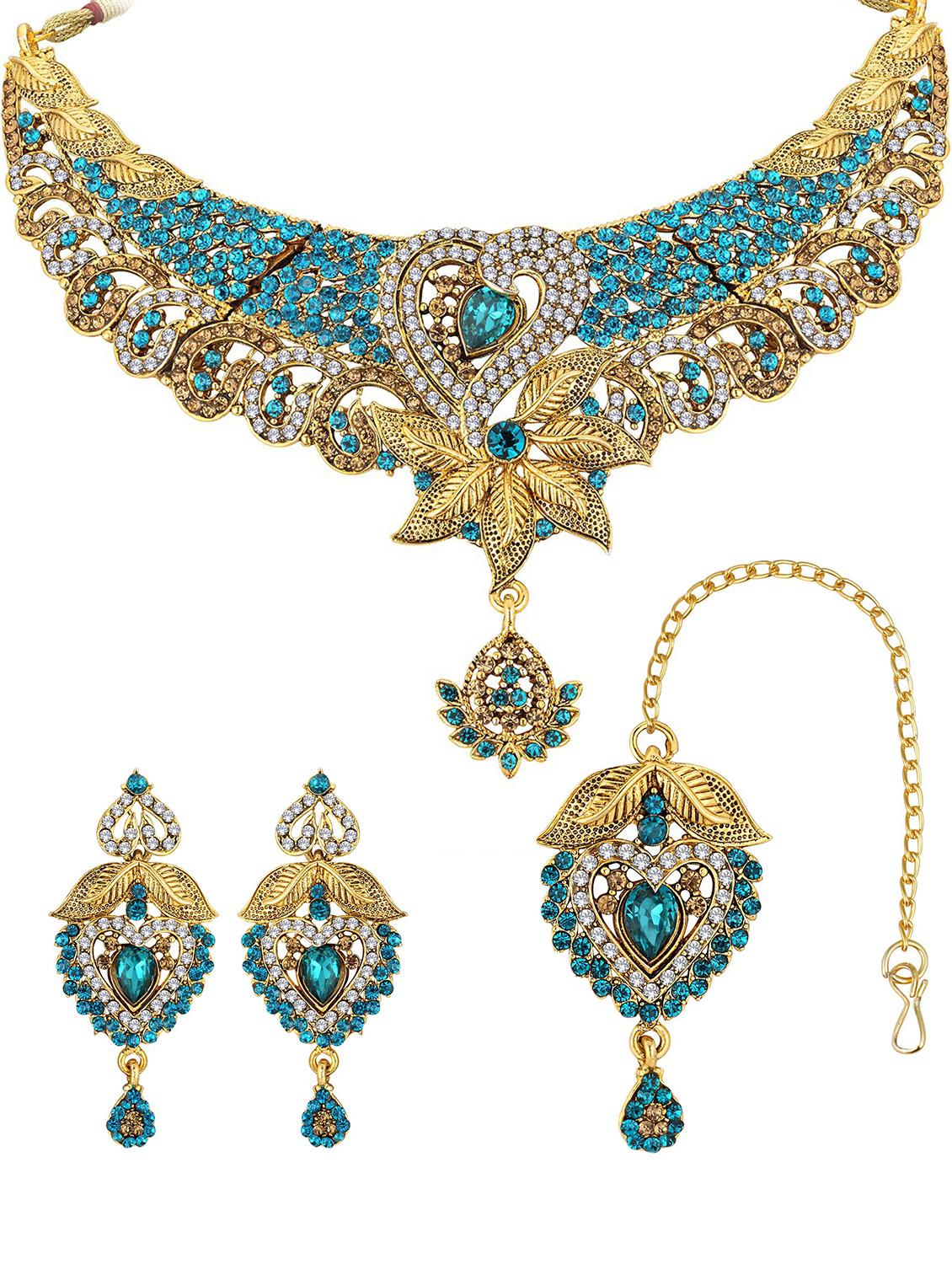 gold plated necklace with earrings - 18566705 - Zoom Image - 0