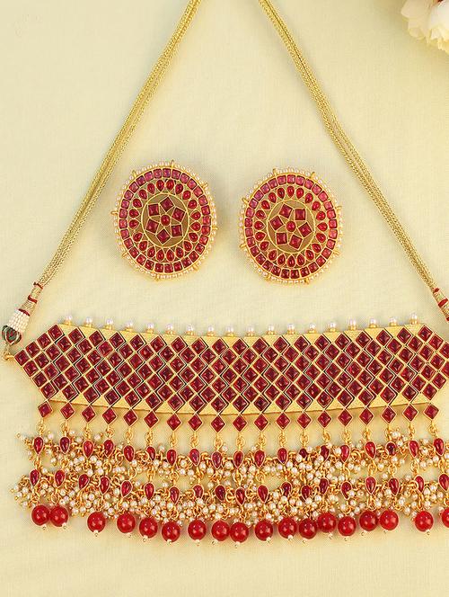 gold plated necklace set - 18566771 -  Standard Image - 0