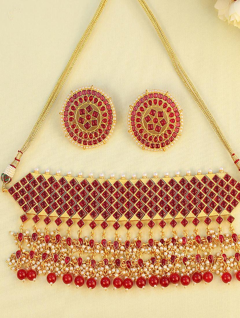 gold plated necklace set - 18566771 -  Zoom Image - 0