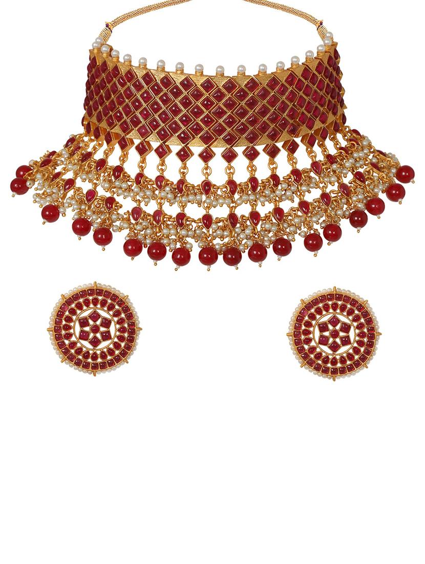 gold plated necklace set - 18566771 -  Standard Image - 1