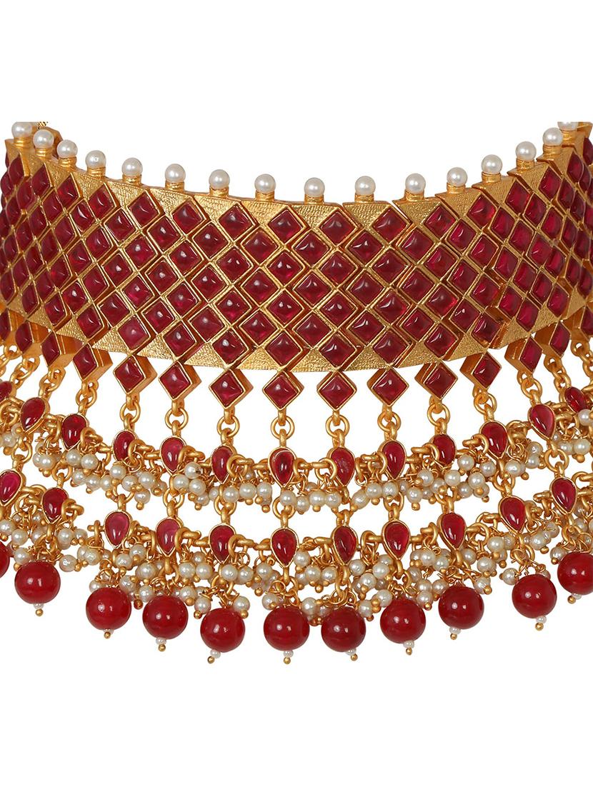 gold plated necklace set - 18566771 - Standard Image - 4