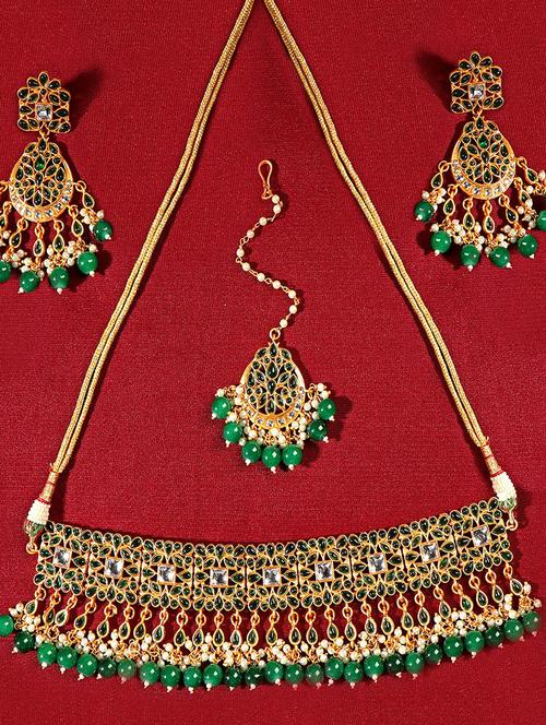 gold plated necklace set - 18566773 -  Standard Image - 0