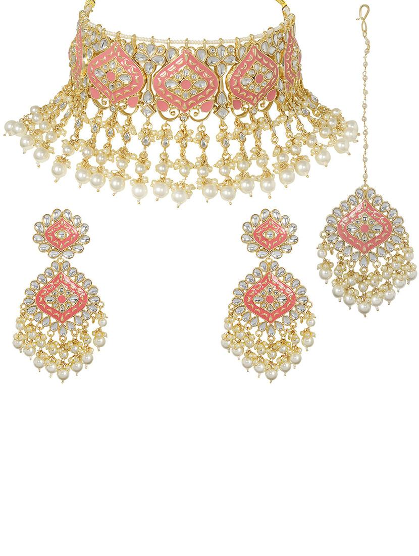 gold plated necklace set - 18566775 - Standard Image - 1