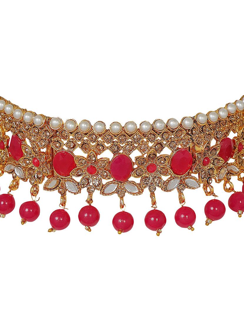 gold plated necklace set - 18566777 - Standard Image - 4