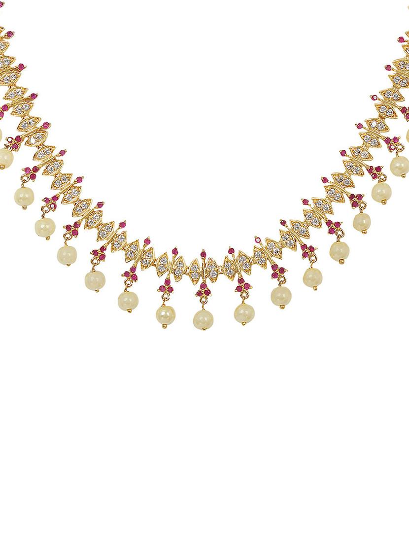 gold plated necklace set - 18566778 - Standard Image - 1