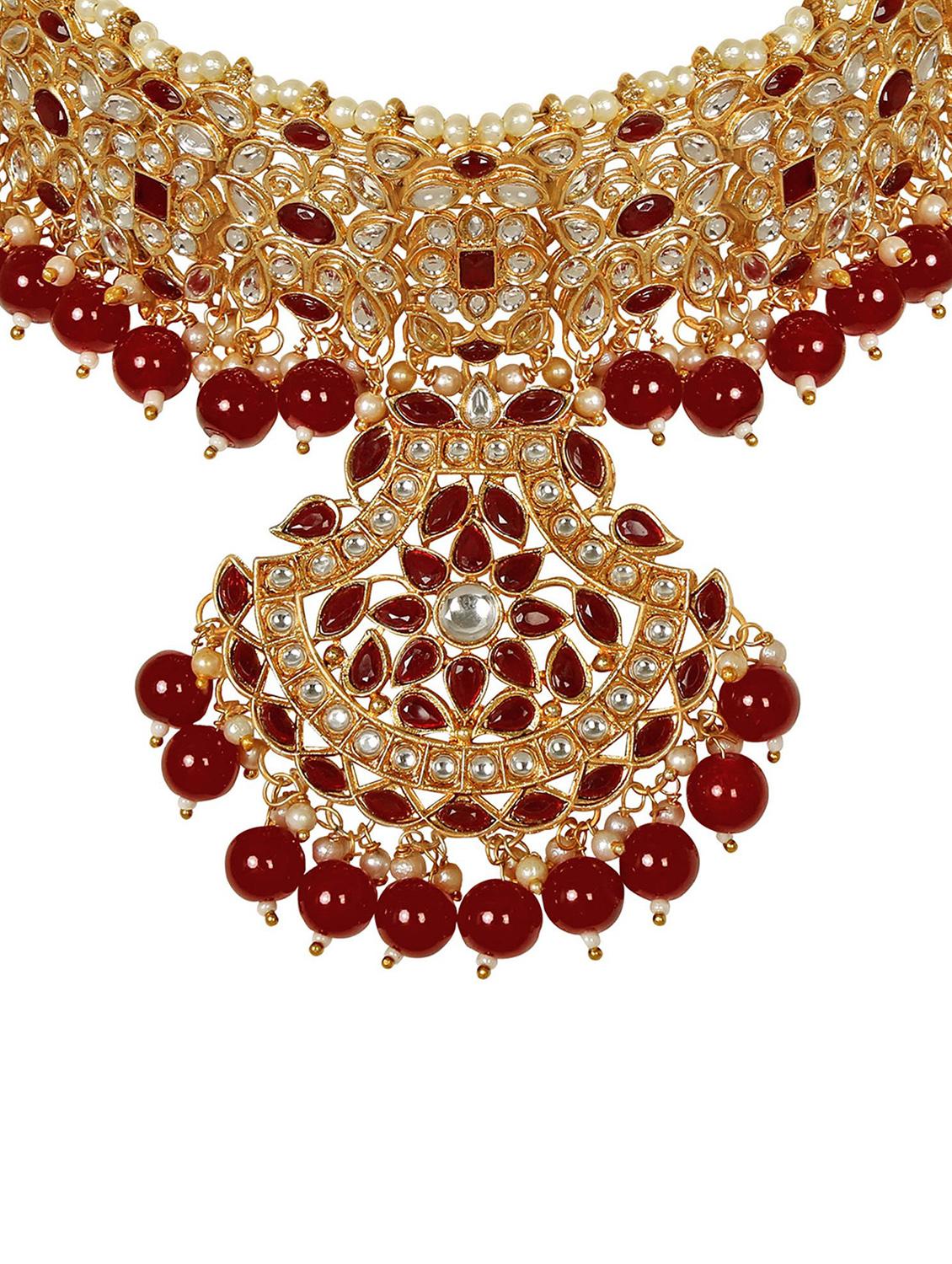gold plated necklace set - 18566779 - Standard Image - 4