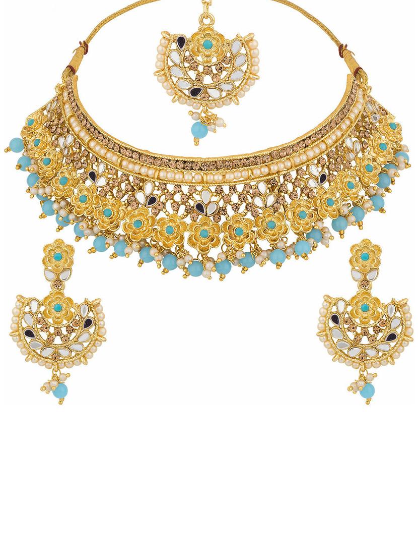 gold plated necklace set - 18566786 - Standard Image - 1