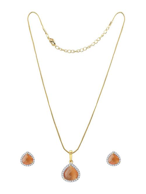 gold plated necklace set - 18566790 - Standard Image - 0