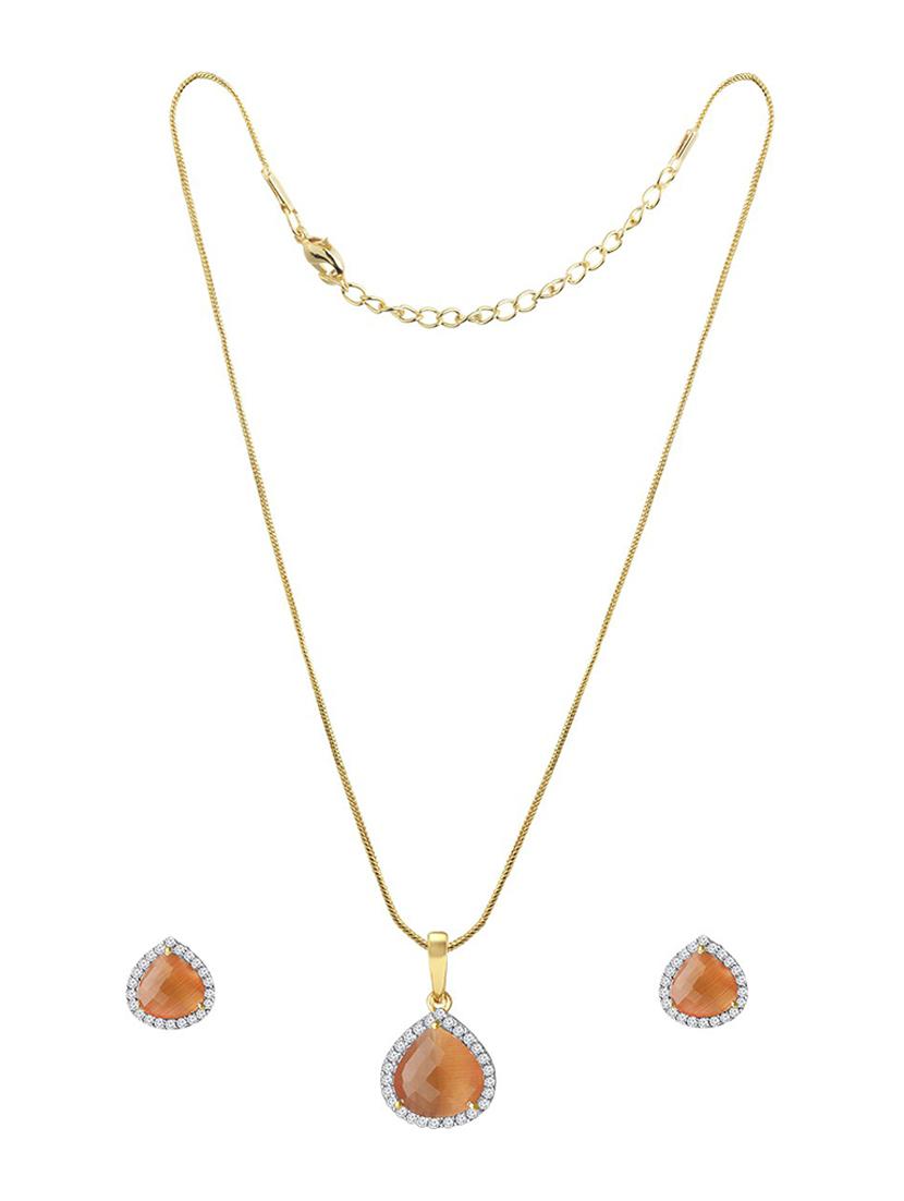 gold plated necklace set - 18566790 - Zoom Image - 0