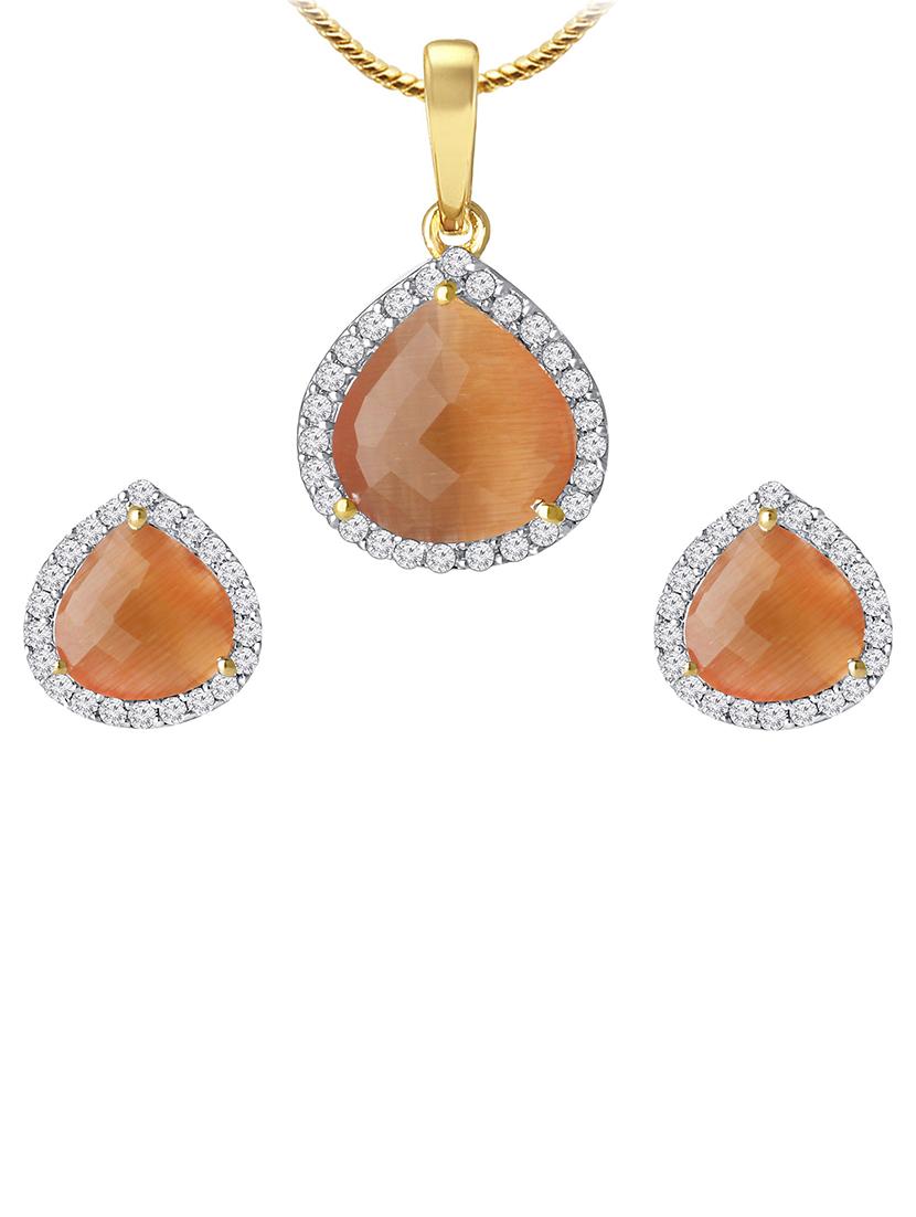 gold plated necklace set - 18566790 - Standard Image - 1