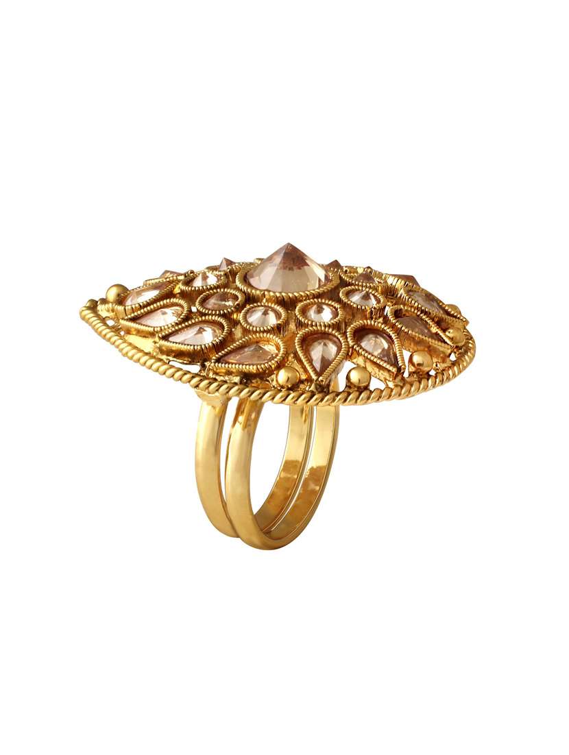 gold plated hand ring
