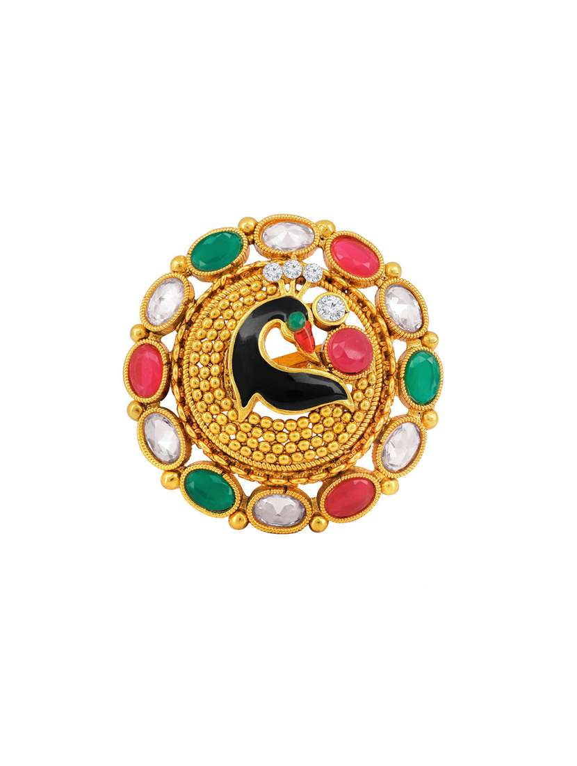 gold plated hand ring - 18566886 -  Standard Image - 1