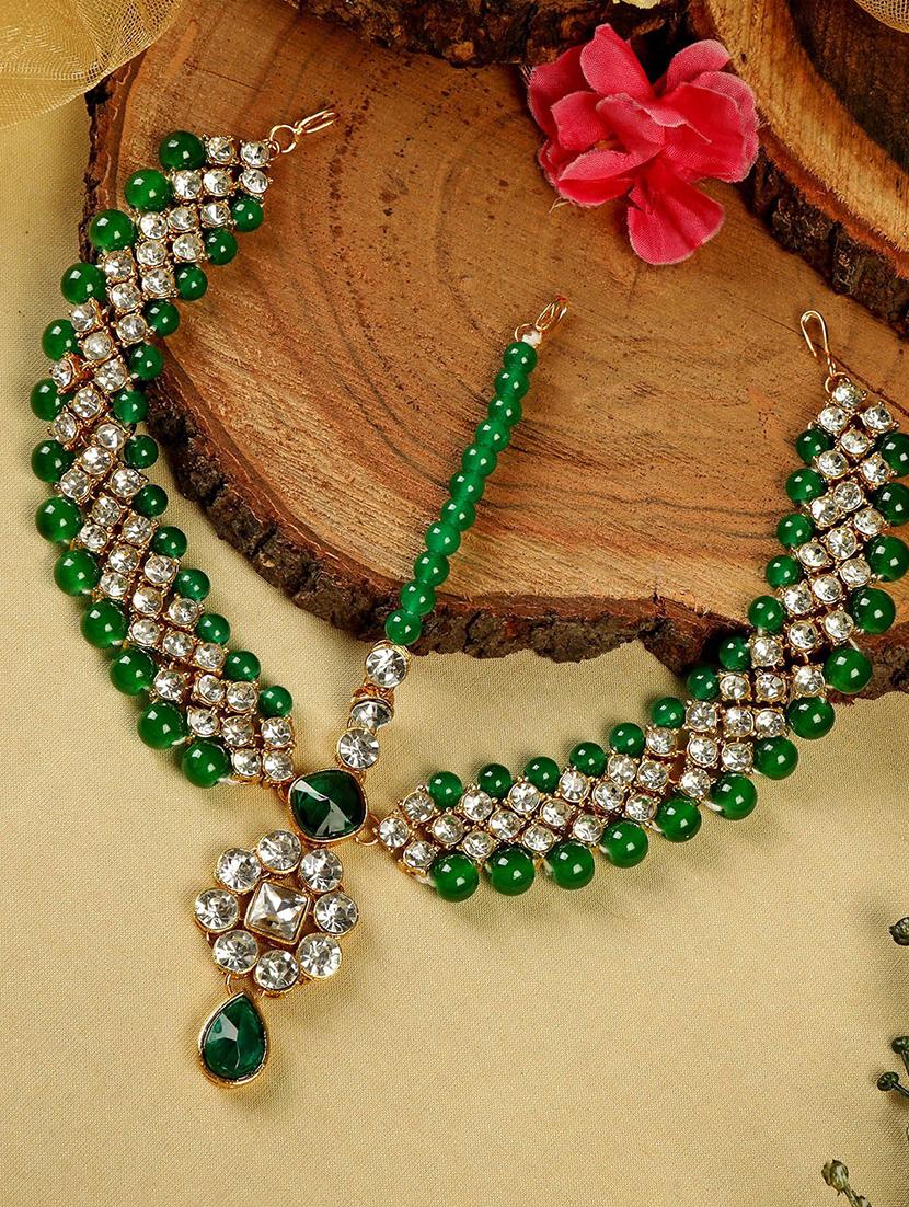 gold plated maang tikka 