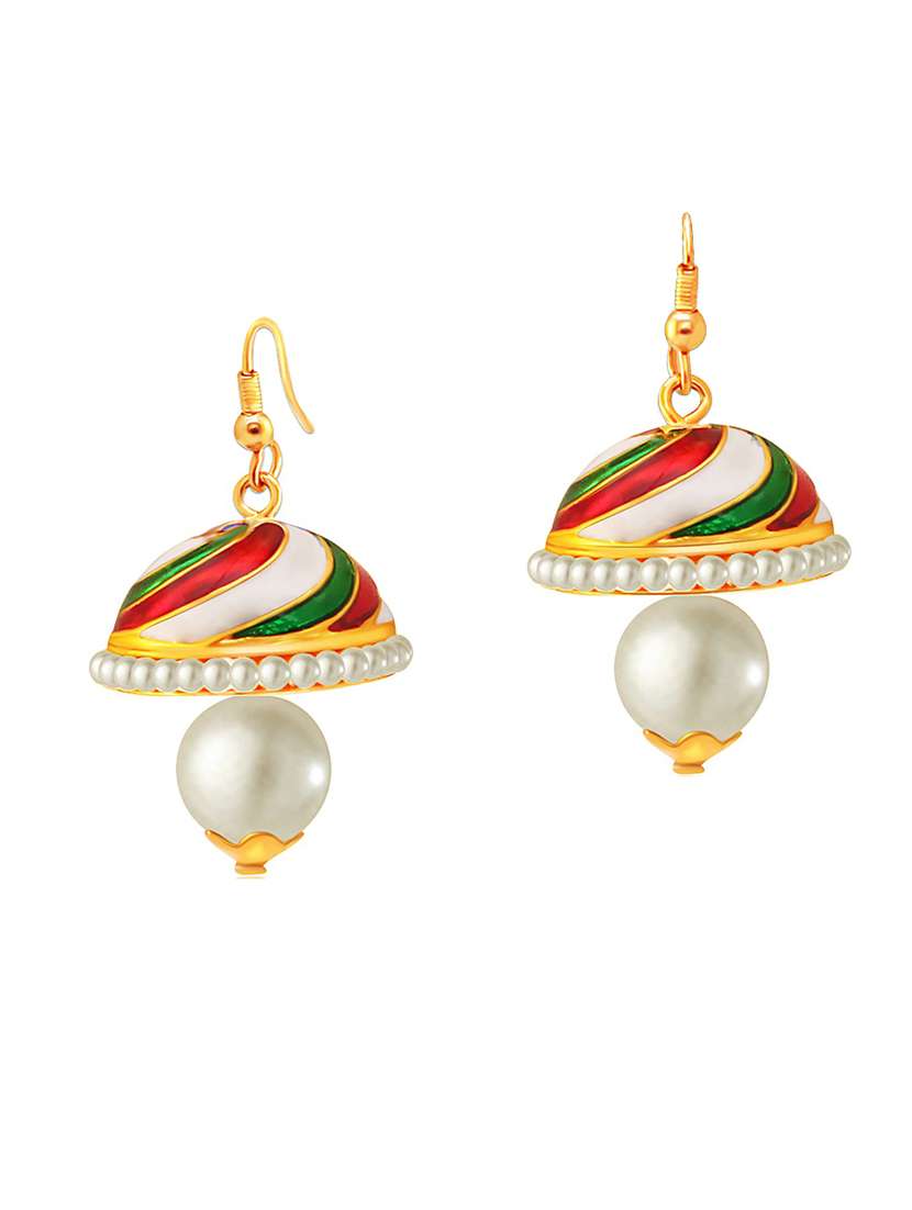 multi colored metal drop earring - 18567251 -  Standard Image - 1