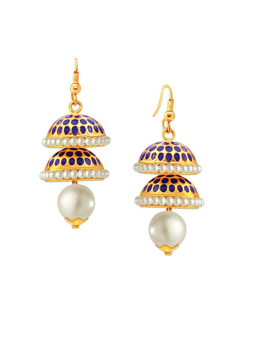 multi colored metal drop earring - 18567256 -  Standard Image - 1