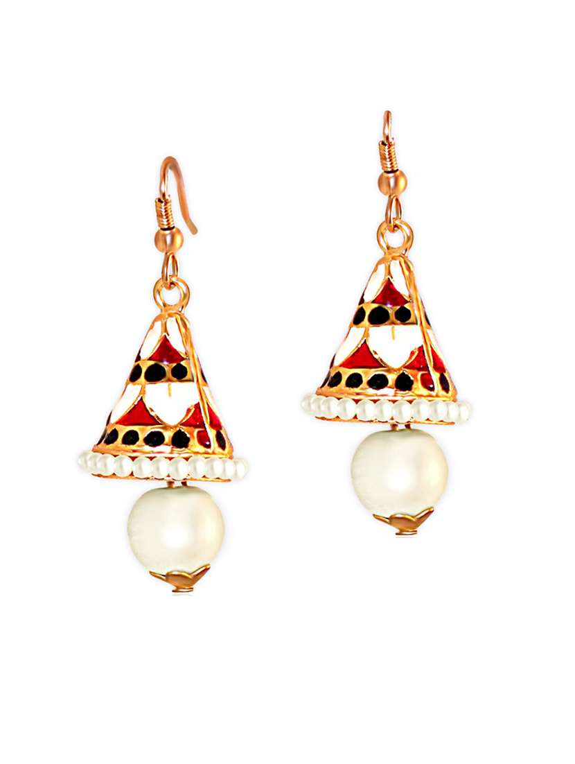 multi colored metal jhumka earring - 18567258 -  Standard Image - 1