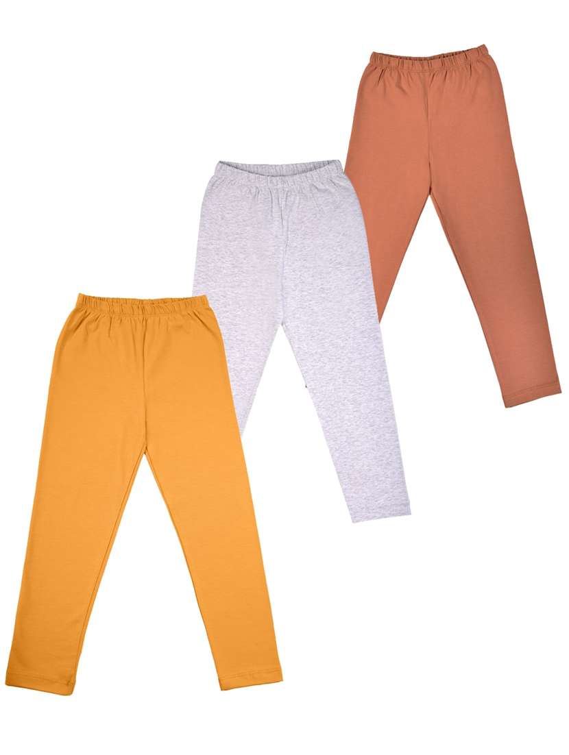 girls pack of 3 solid legging