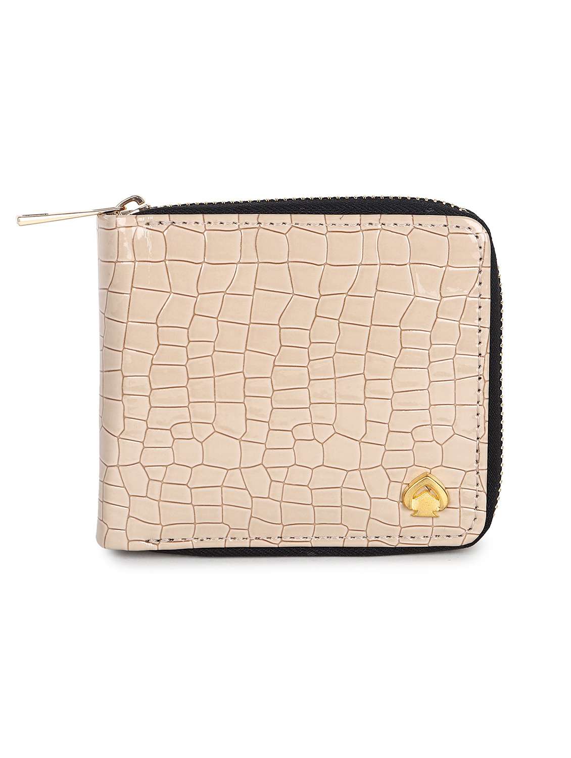 beige textured wallet