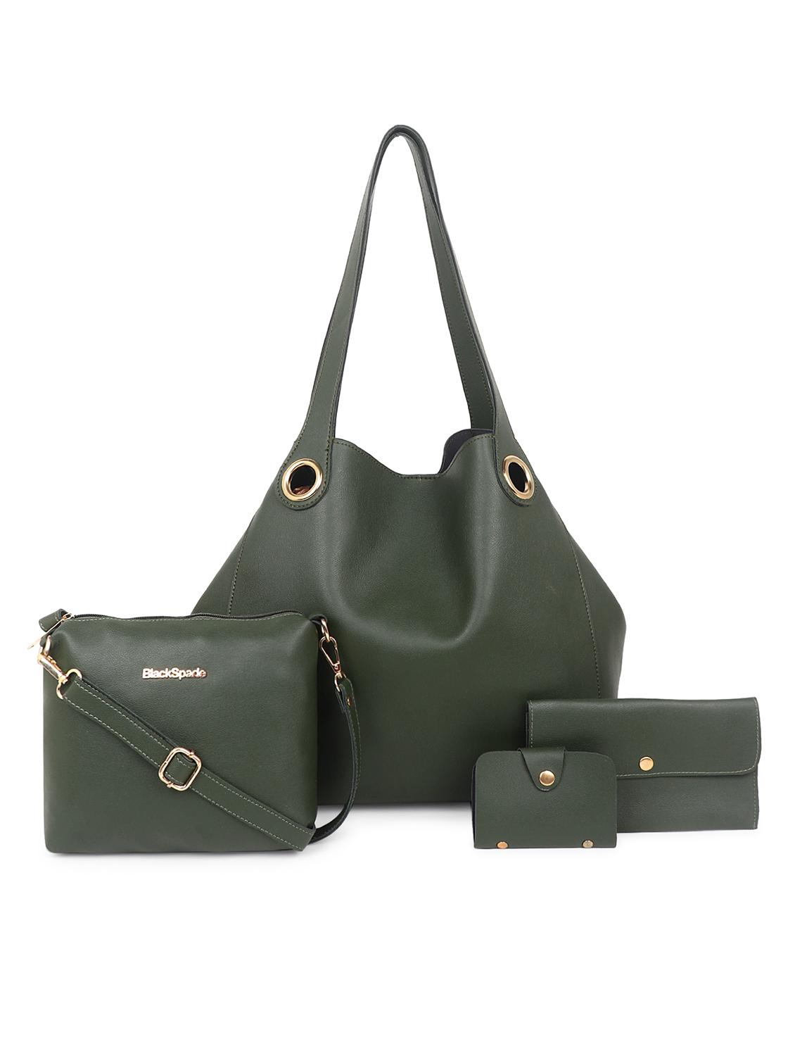 green solid tote bag combo - 18570833 - Zoom Image - 0