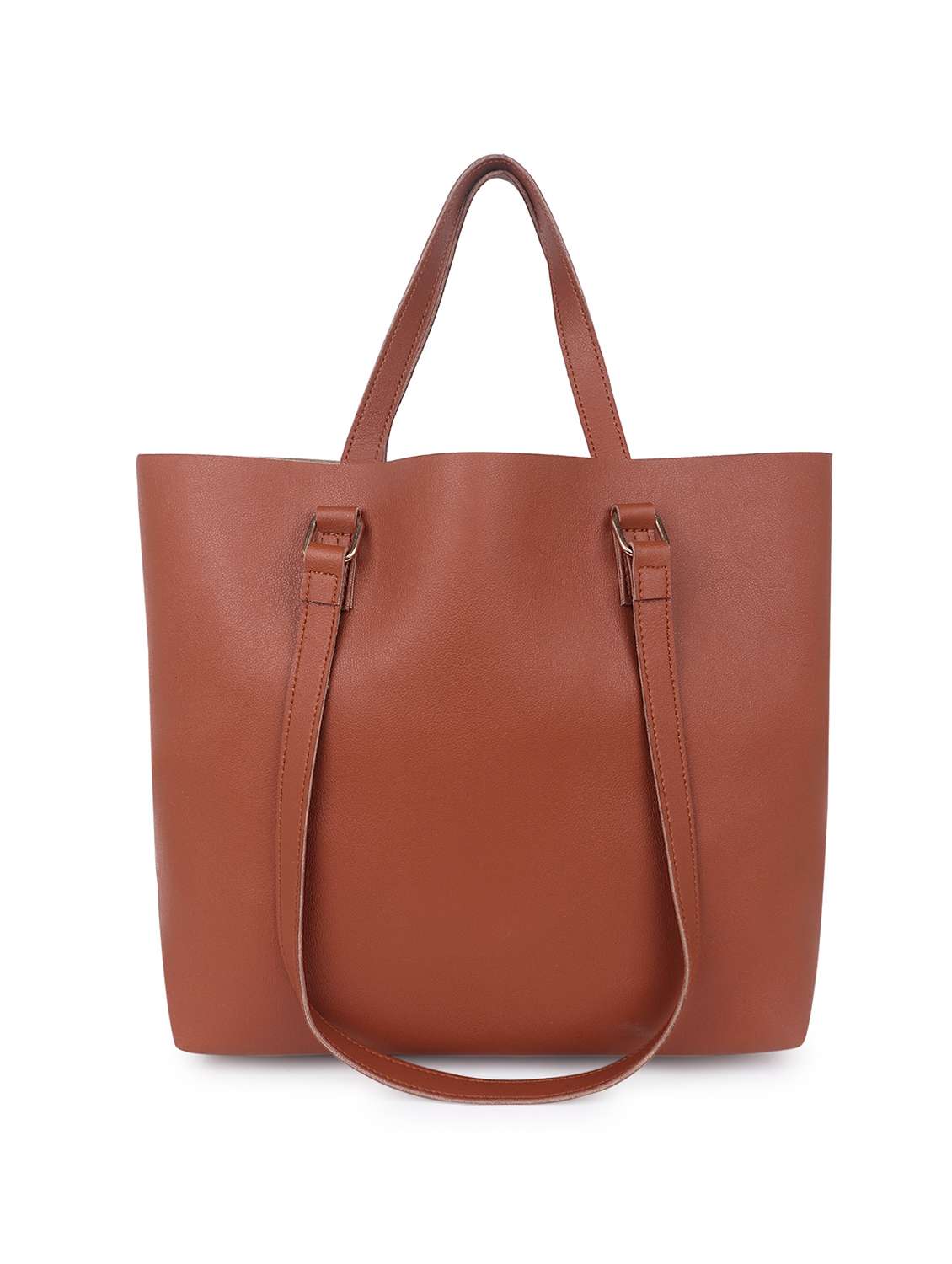 Tan Solid Regular Tote