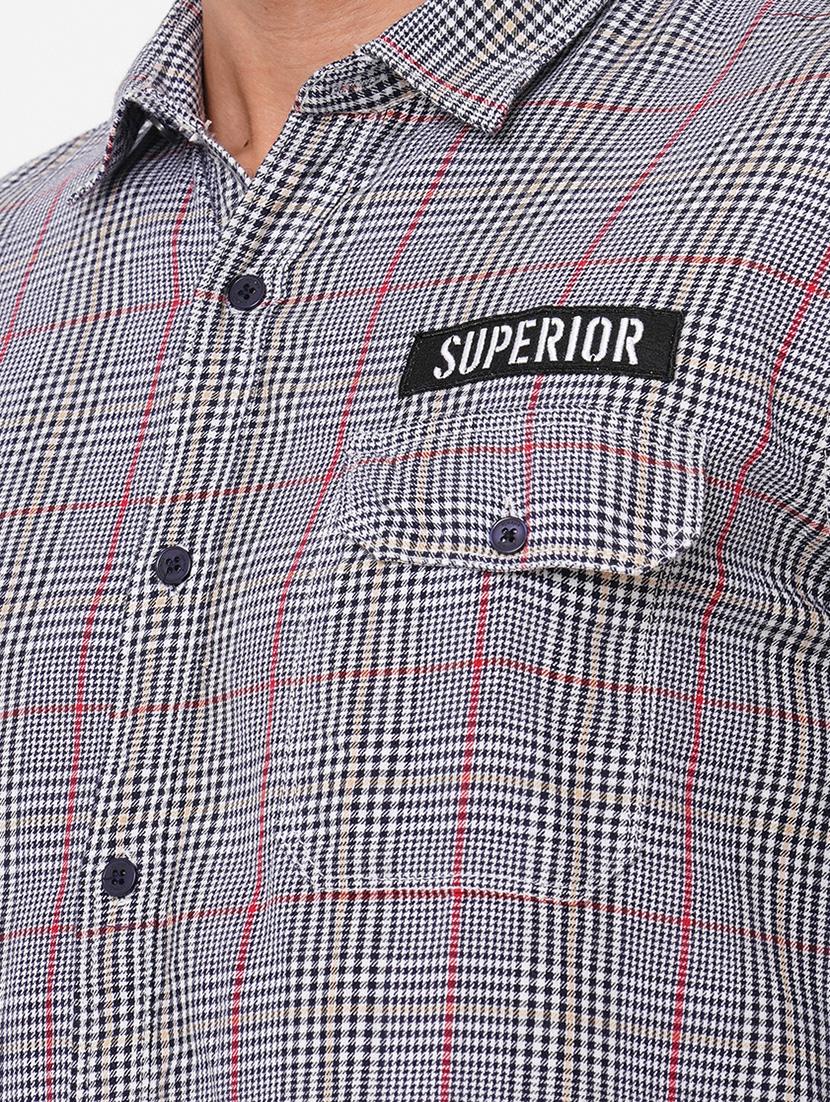 mens checks casual shirt - 18570983 - Standard Image - 4