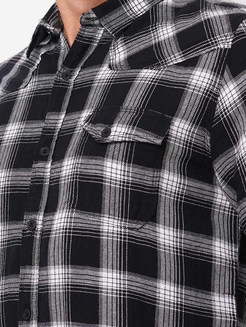 mens checks casual shirt - 18570984 - Standard Image - 4