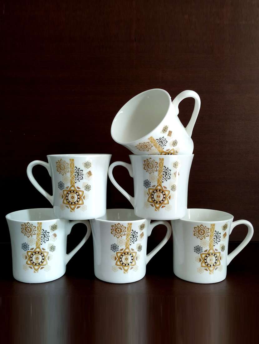 set of 6 printed cups