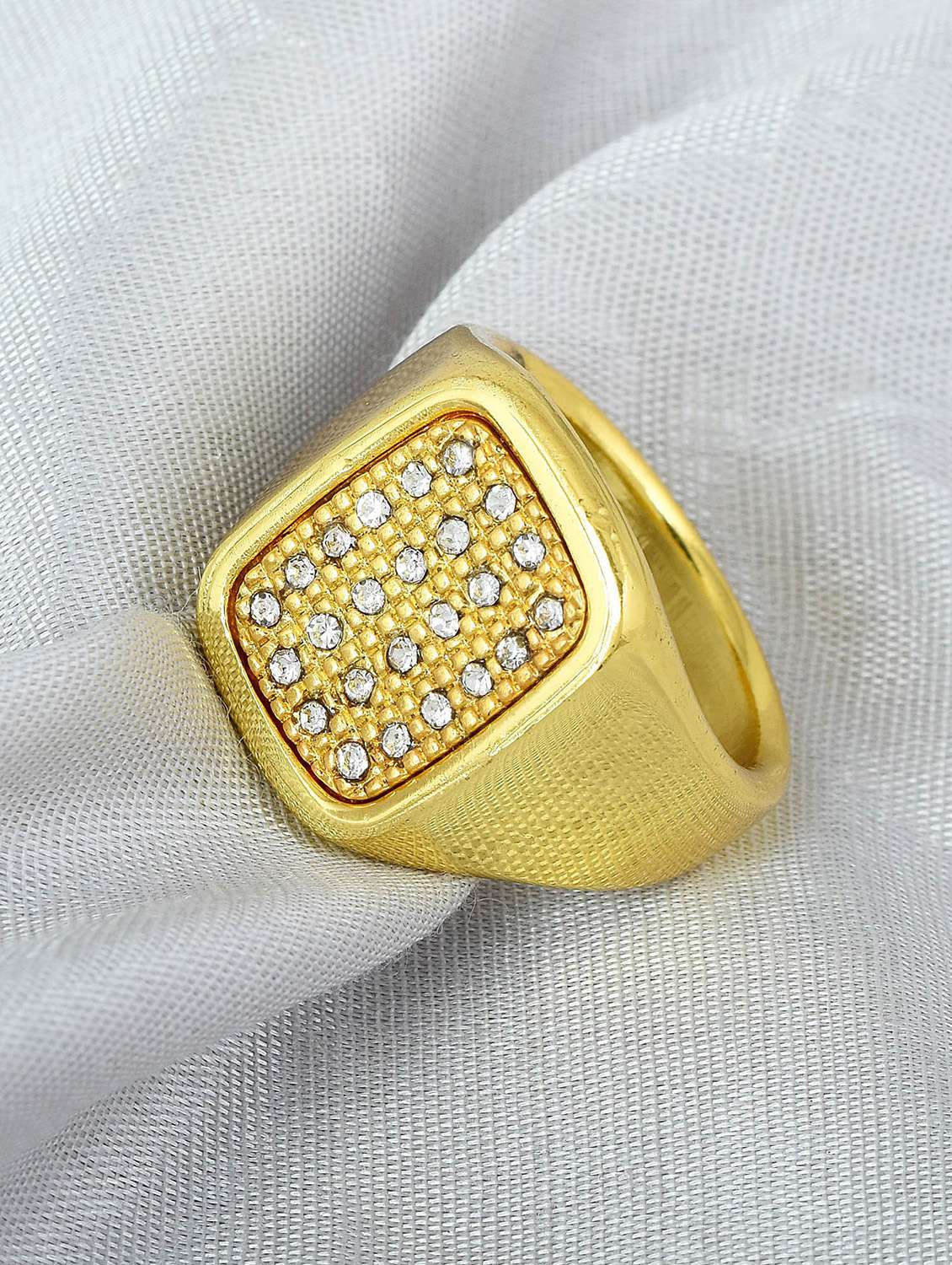 gold brass finger ring 