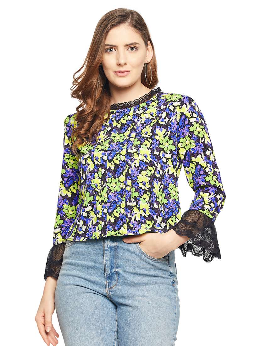 women's straight round neck top