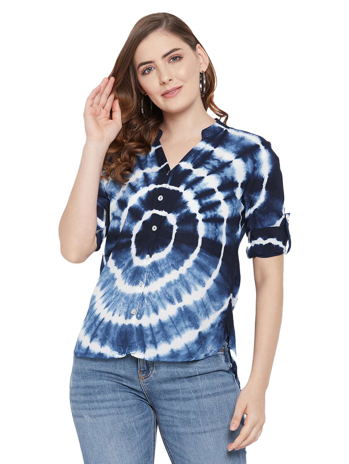 tie-dye printed regular shirt