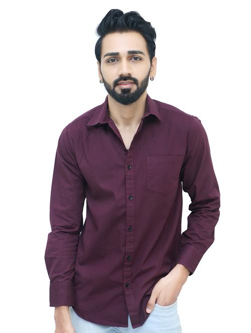 mens solid casual shirt - 18573328 - Standard Image - 0