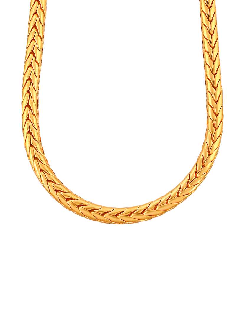 gold plated chain necklace - 18573360 -  Standard Image - 1