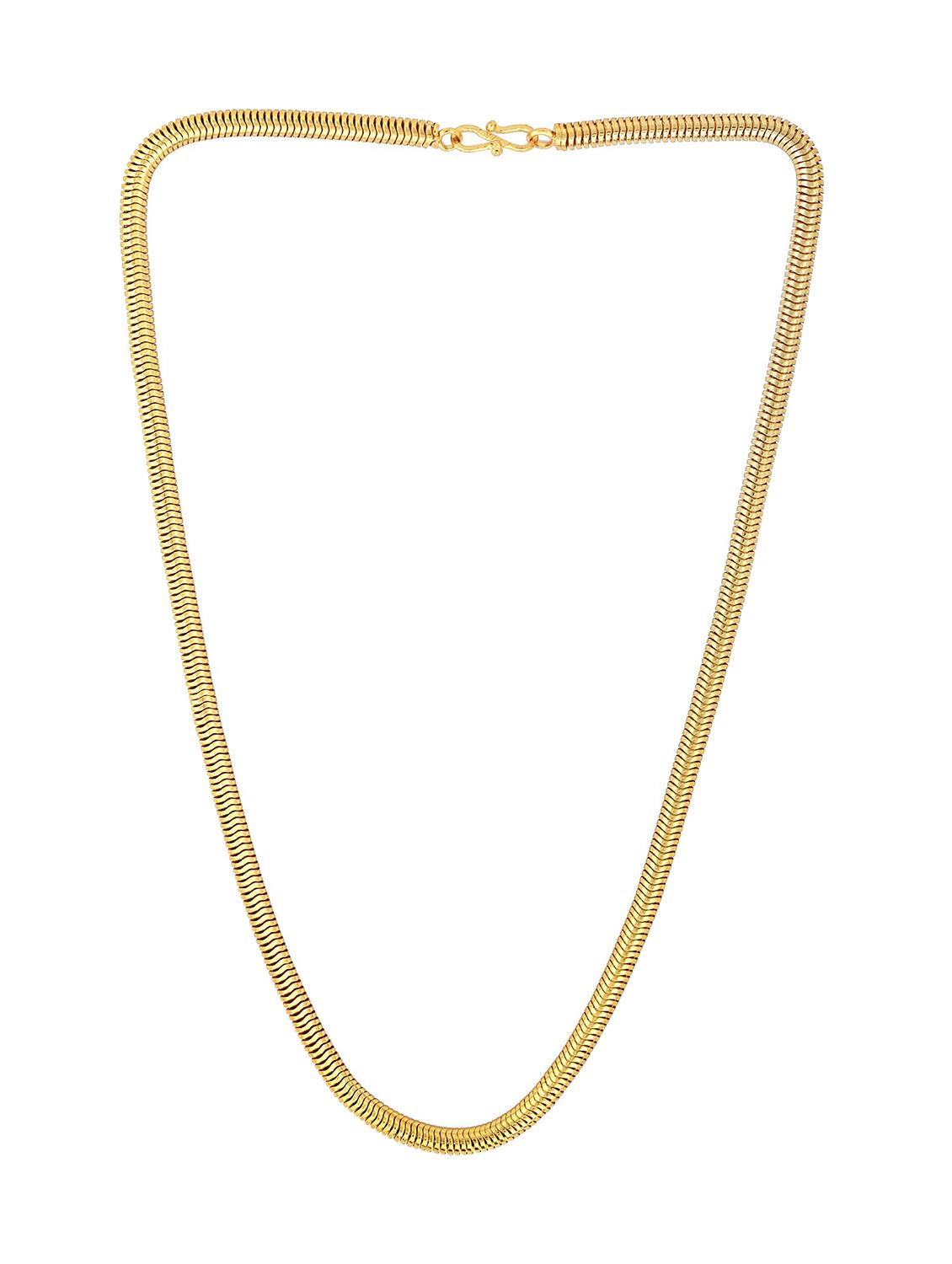 gold brass short necklace - 18573429 -  Zoom Image - 0