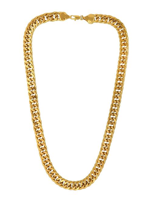 gold brass long necklace - 18573437 - Standard Image - 0