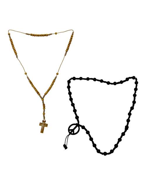 Multi Colored Wood Combo Necklace