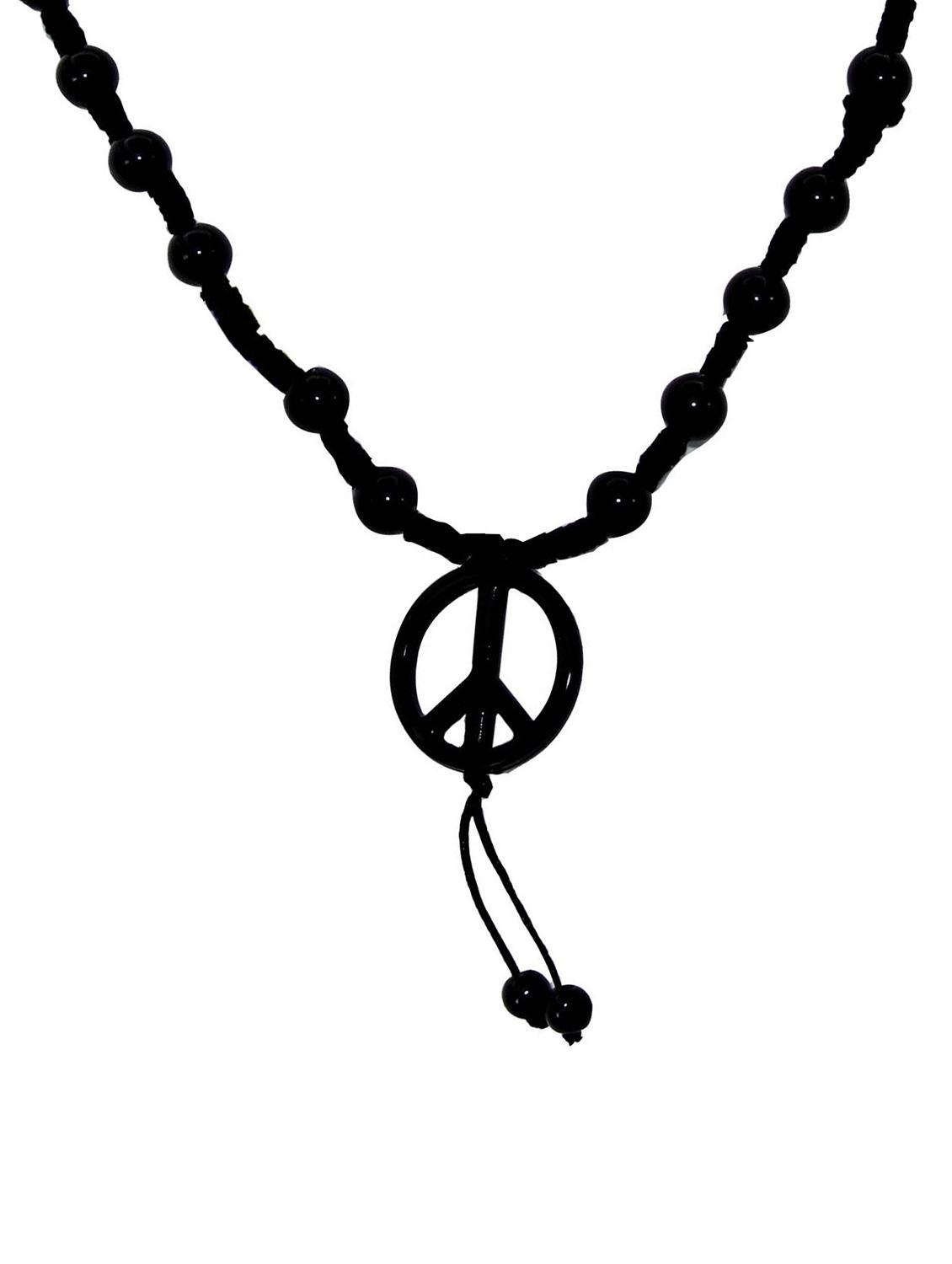 black cotton long necklace - 18573440 -  Standard Image - 1