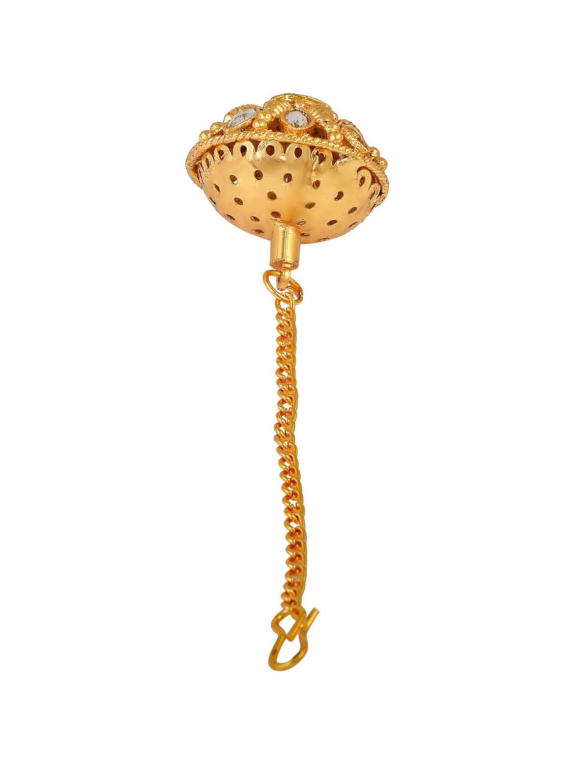 yellow brass maang teekas & passa - 18573567 -  Standard Image - 1