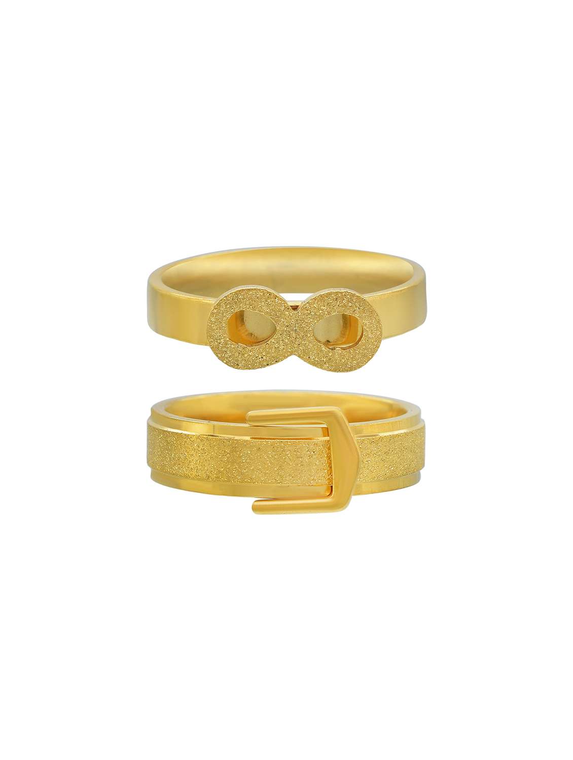 gold plated finger ring set