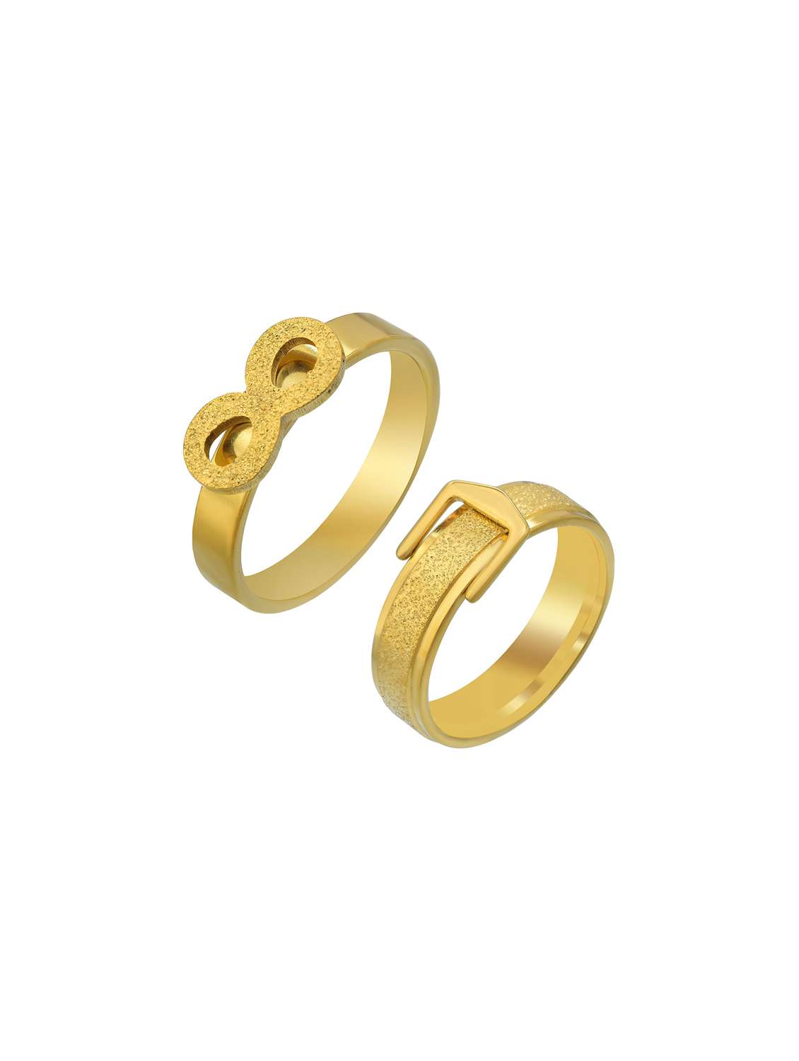 gold plated finger ring set - 18573794 -  Standard Image - 1