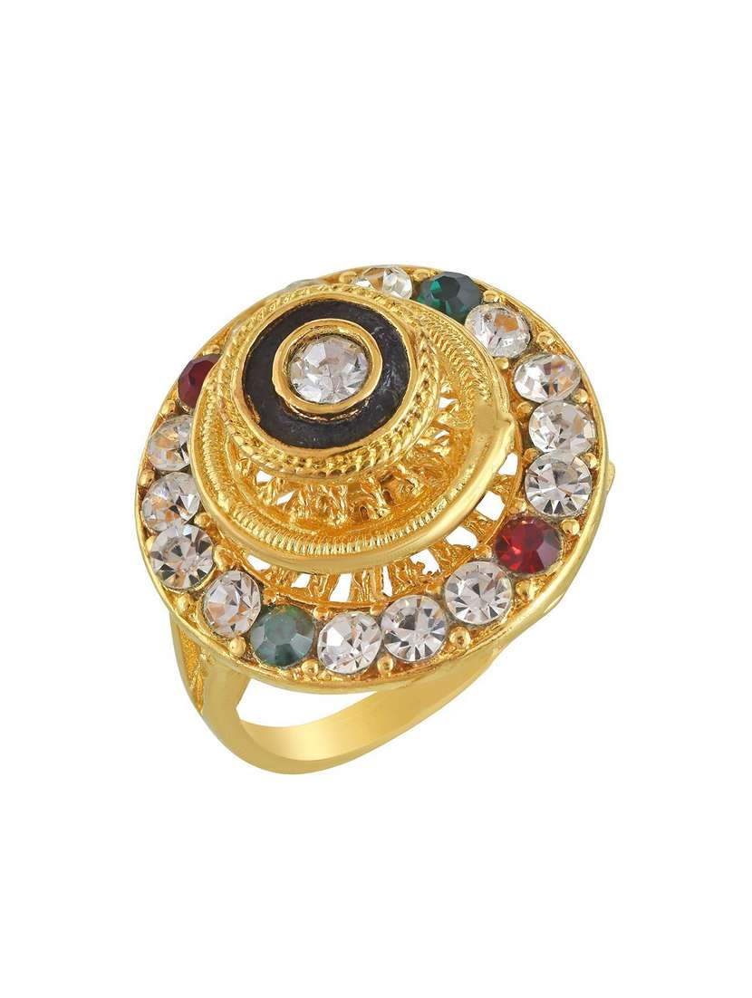 gold plated finger ring - 18573847 -  Standard Image - 1