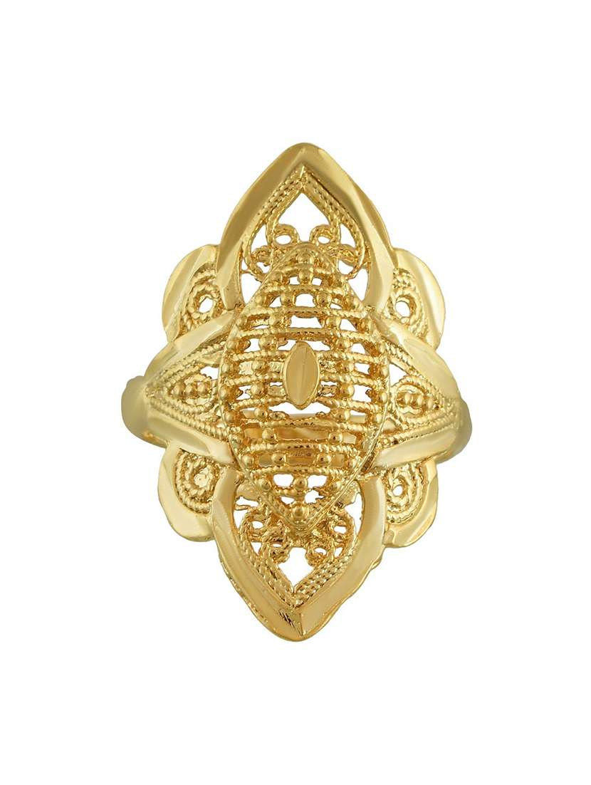 gold plated finger ring - 18573854 -  Standard Image - 1