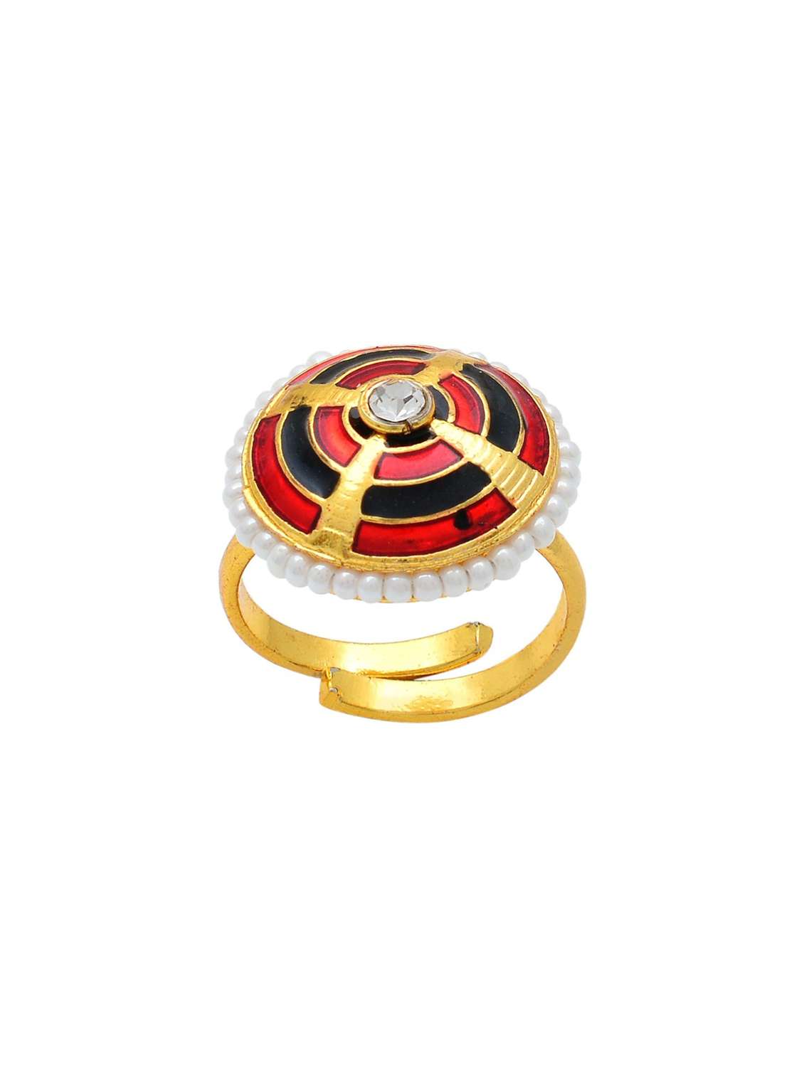 gold plated hand ring - 18573873 -  Standard Image - 1