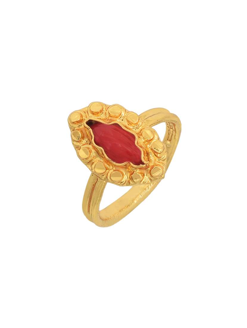 gold plated finger ring - 18573878 -  Standard Image - 1