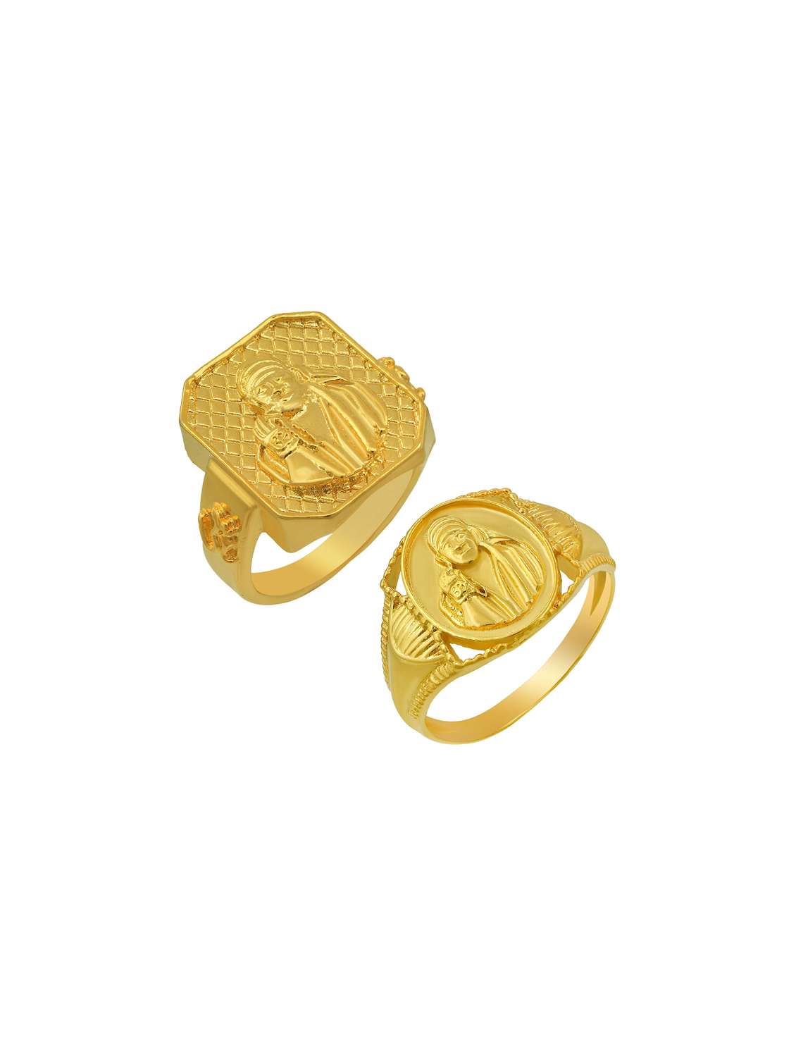 gold plated finger ring set - 18573892 -  Standard Image - 1