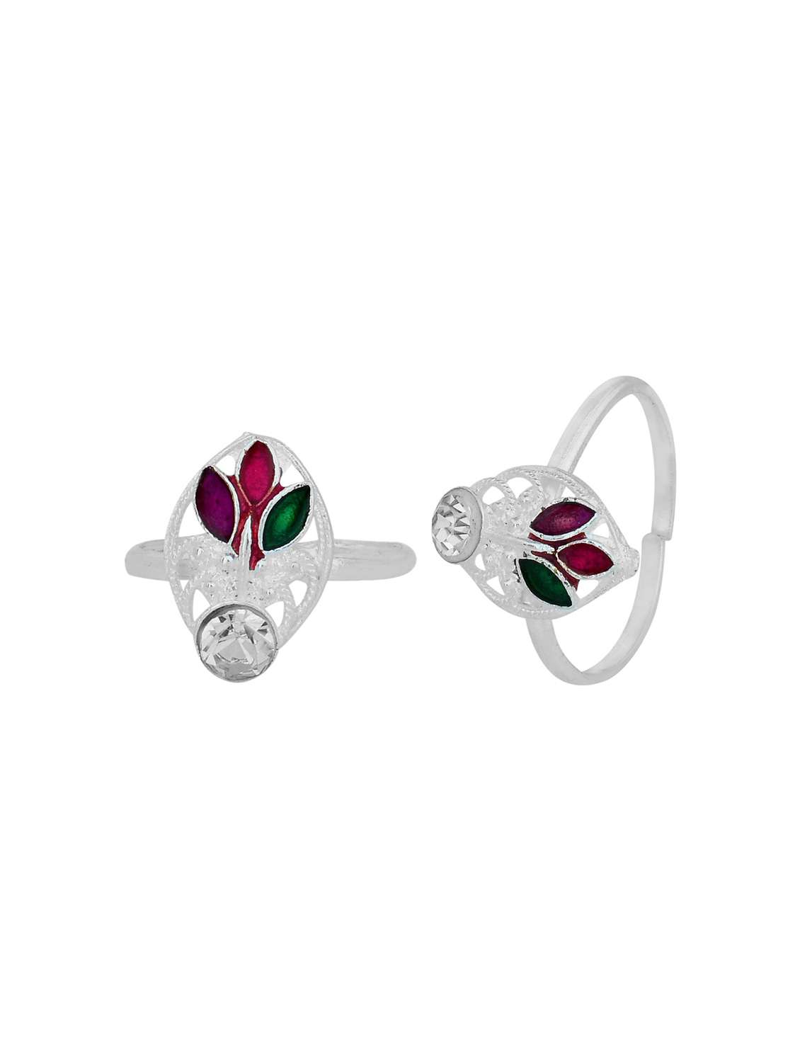 silver plated toe ring