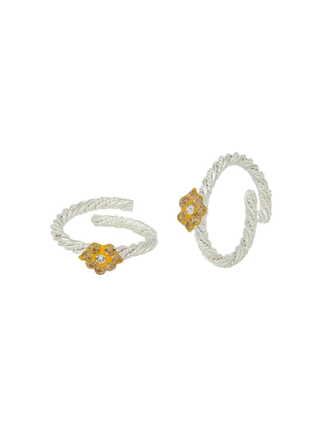silver plated toe ring - 18573931 - Zoom Image - 0
